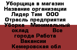 Уборщица в магазин › Название организации ­ Лидер Тим, ООО › Отрасль предприятия ­ Уборка › Минимальный оклад ­ 20 000 - Все города Работа » Вакансии   . Кемеровская обл.,Прокопьевск г.